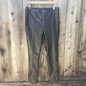 Leather skinny jeans